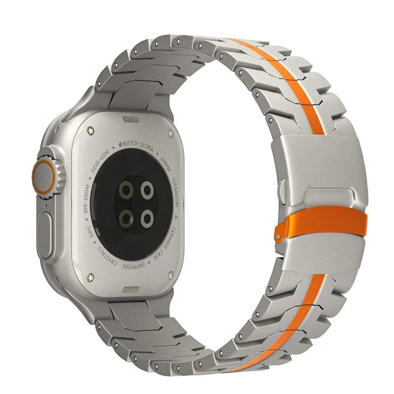 Apple Watch Ultra 2 Titanium Strap - Compatible with 49mm, 46mm, 45mm, 44mm, and 42mm iWatch 10/9/8/7/SE Stainless Steel Bracelet Sizes: Parallel Import