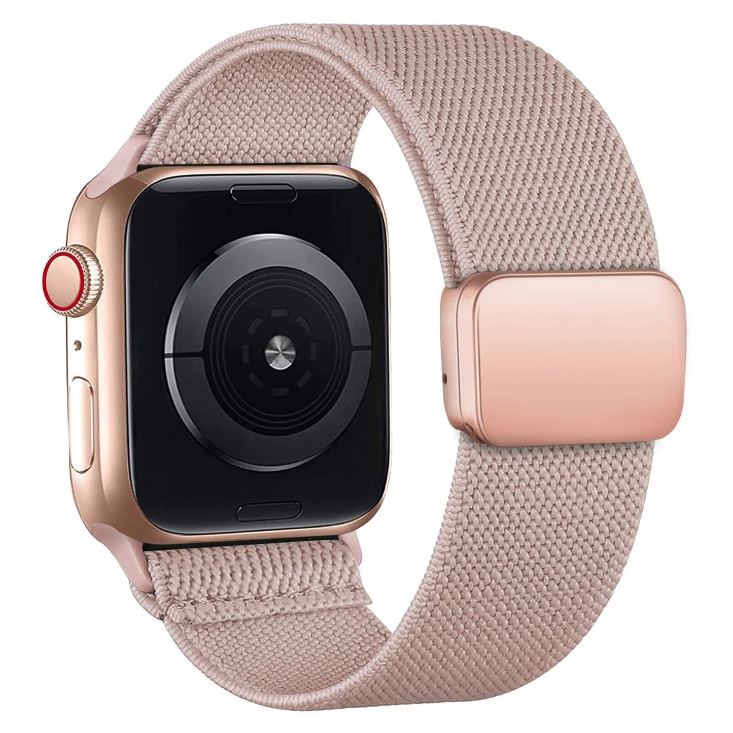 Magnetic Loop Band for Apple Watch, 40mm, 44mm, 45mm, 49mm, 41mm, 38mm, Compatible with iWatch Ultra 2 Series 9/8/7/3/SE, Nylon Bracelet with Scrunch, Band Color: Parallel Import