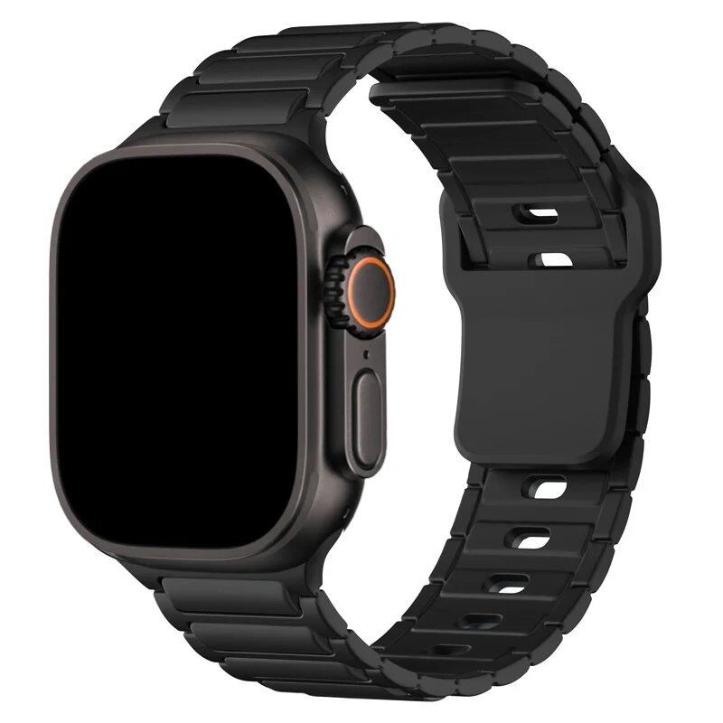 Apple Watch用シリコンバンド(対応機種:Series 9/8/7/6/5/SE/Ultra 2、サイズ:38mm/40mm/42mm/44mm/45mm/46mm/49mm) バンドカラー:mm 並行輸入品