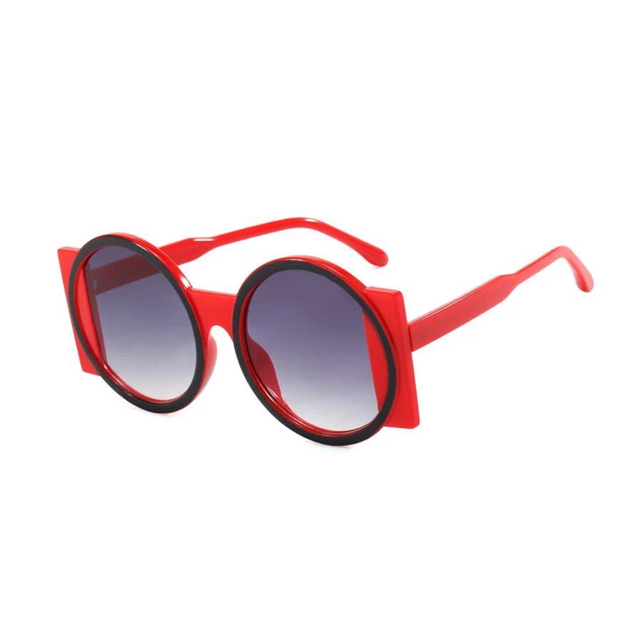 FEYE Round Two-Tone Sunglasses for Men and Women, Retro Fashion Eyewear for Outdoor, Hip Hop, Travel, Beach, and Decorative Glasses, Parallel Import