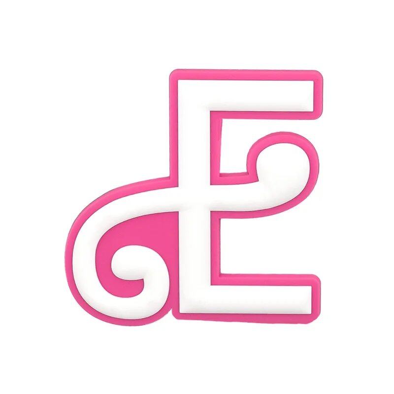 1/26 Scale PVC Pink Greek Alphabet A-Z Charm for Beach Bags, Women's Handbags, and Travel Bags (Pinky Girls) - Parallel Import