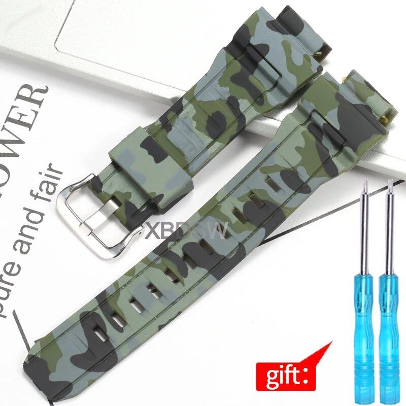 Waterproof men's rubber watch band replacement strap for Casio G-9300, GW-9300, and GW-9400; Band width: 20mm; Ships from: Parallel import