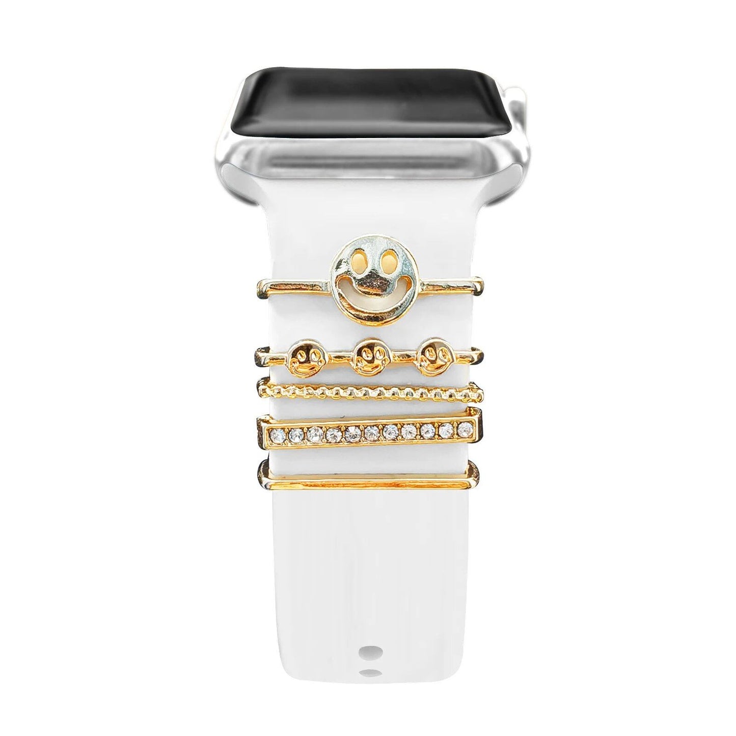 Diamond Jewelry-Embossed Band for Apple Watch Ultra 2, 9, 8, and 7, Compatible with Samsung and Huawei, 20/22mm Bracelet Strap, Band Color: ; Ships from: Parallel Import