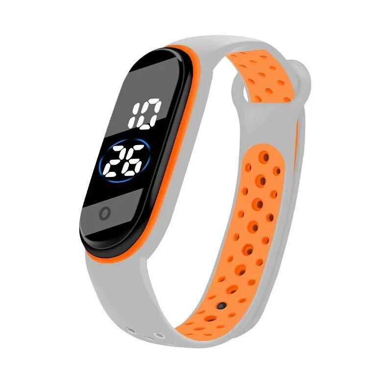 Kids' Fashion Sports Watch, Waterproof LED Digital Wristwatch with Ultra-Lightweight Silicone Slap, Unisex, for Kids and Teens, Parallel Import