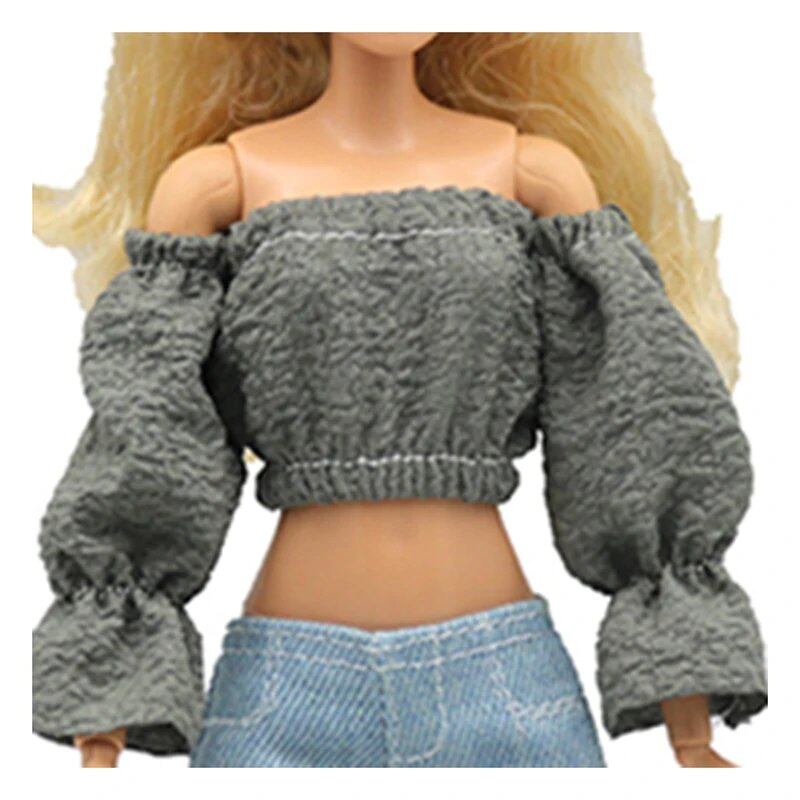 1/6 Scale BJD Doll Clothes Set (Puff Sleeve Shirt, Skirt, and Shorts) for 30cm (11.5 inch) Dollhouse Accessories; Size: One Piece Only, Parallel Import