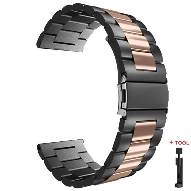 22mm Stainless Steel Strap for Redmi Watch 3 Active - Replacement Metal Bracelet for Xiaomi Redmi 3 Active, Band Color: e, Band Width: Parallel Import