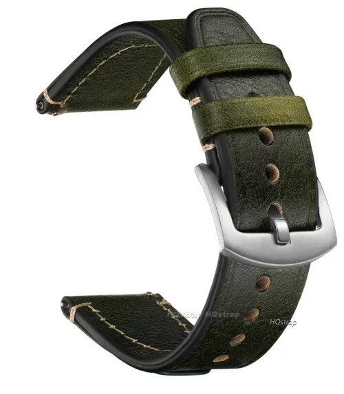 Quick Release Vintage Leather Watch Strap for Rolex, 18mm, 20mm, 22mm, Men's and Women's, Band Color: mm, Parallel Import