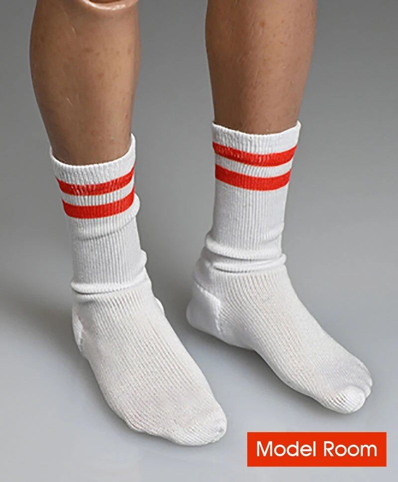 1/6 Scale White Sports Socks, Model Soldier Clothing Accessories, Compatible with 12-inch Male and Female Action Figure Bodies, Parallel Import