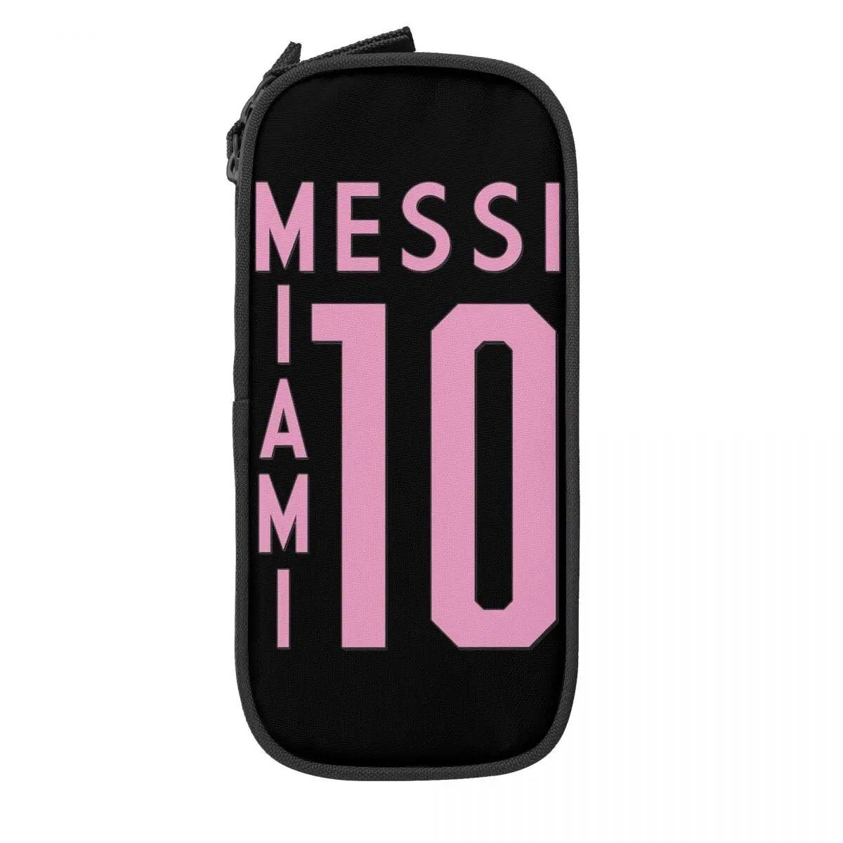 Soccer Messi Pencil Case, Large Capacity, Student Pencil Case, Stationery, School Supplies, Makeup Pouch, Size: L; Parallel Import
