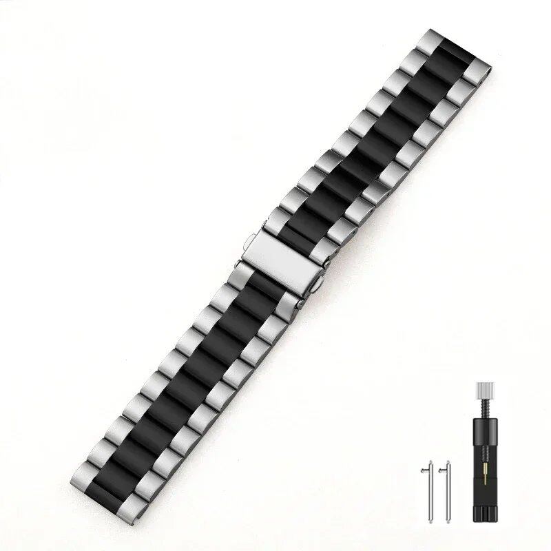 22mm Metal Strap, Premium Stainless Steel Wristband for Garmin Forerunner 265, 965, 955, 255, Music, and Garmin Venu 3/2 Accessories, Band Color: Parallel Import