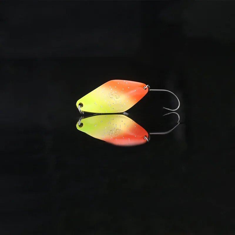 1/5 Spoon Lure, 5g, 40mm, Metal Spinner, Pesca Colorful Copper Sequin, Hard Bait, River Stream, Freshwater, Bass, Pike, Trout, Parallel Import
