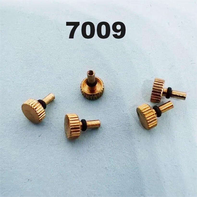 Stainless steel crown for adjusting time, compatible with older 7009 movements. Color: Parallel import.