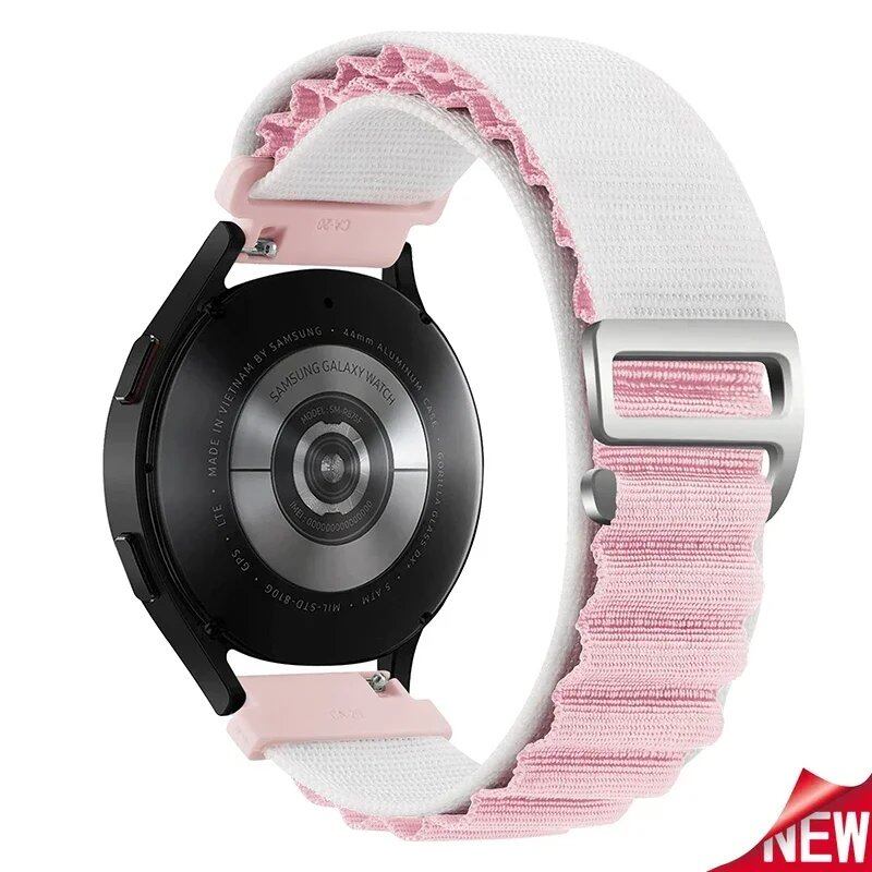 Nylon Alpine Loop Wristband for Samsung Galaxy Watch 6/4/5/Pro/Classic (45mm, 44mm, 40mm, 20mm, 22mm), Compatible with HUAWEI GT 2e/3, Band Color: Parallel Import