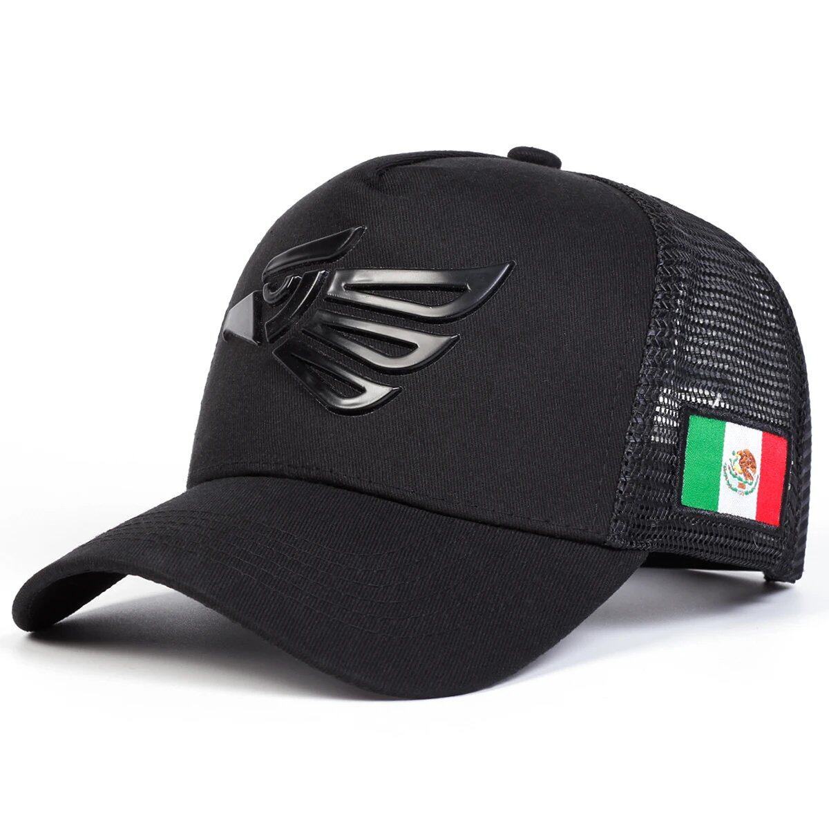 Unisex Mexican Eagle Label Baseball Net Cap, Spring/Summer Outdoor Sun Hat, Adjustable, Casual Trucker Hat, Parallel Import