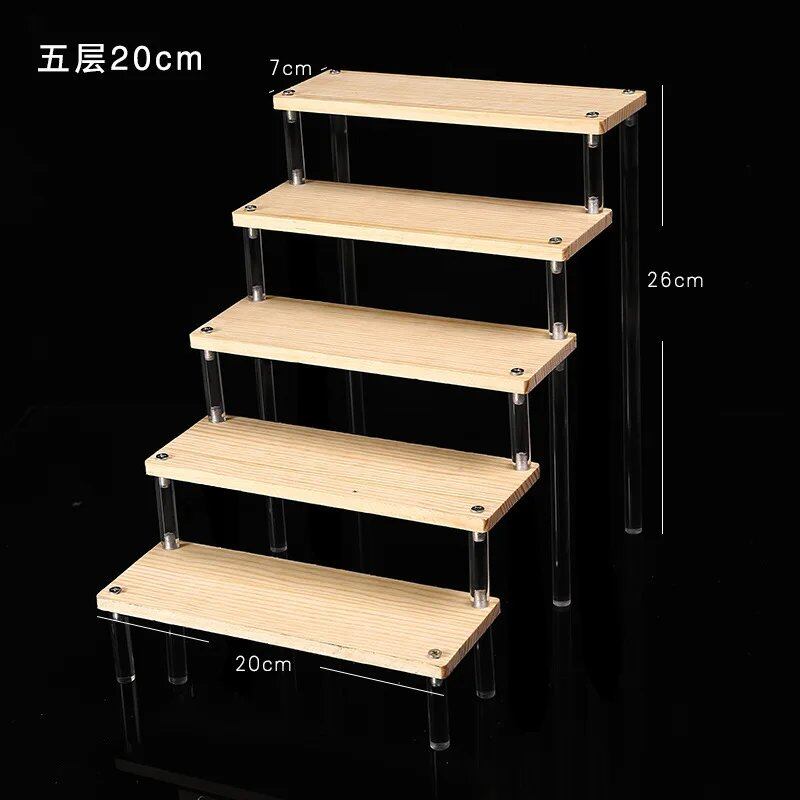 1-5 Tier Acrylic Display Stand/Clear Case (for Cupcakes, Perfume, Dolls, Amiibo, and Funko POP Figures) Color: Parallel Import