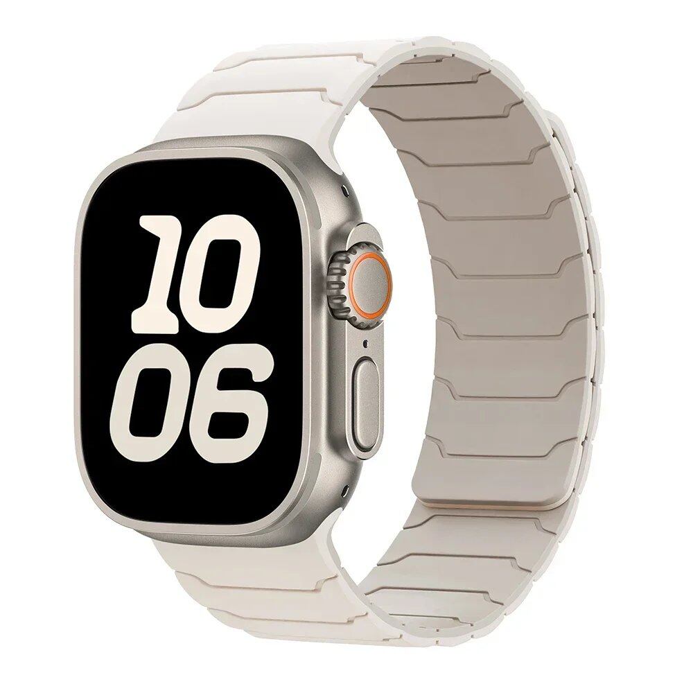 Magnetic Strap Band for Apple Watch Ultra 2, 49mm, 45mm, 44mm, 40mm, 42mm, 46mm, 41mm, 38mm, Compatible with iWatch Series 10, SE, 9, 8, 7, and 10 (Imported)