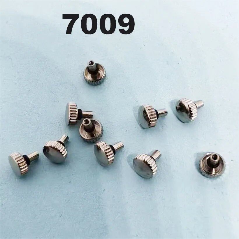 Stainless steel crown for adjusting time, compatible with older 7009 movements. Color: Parallel import.
