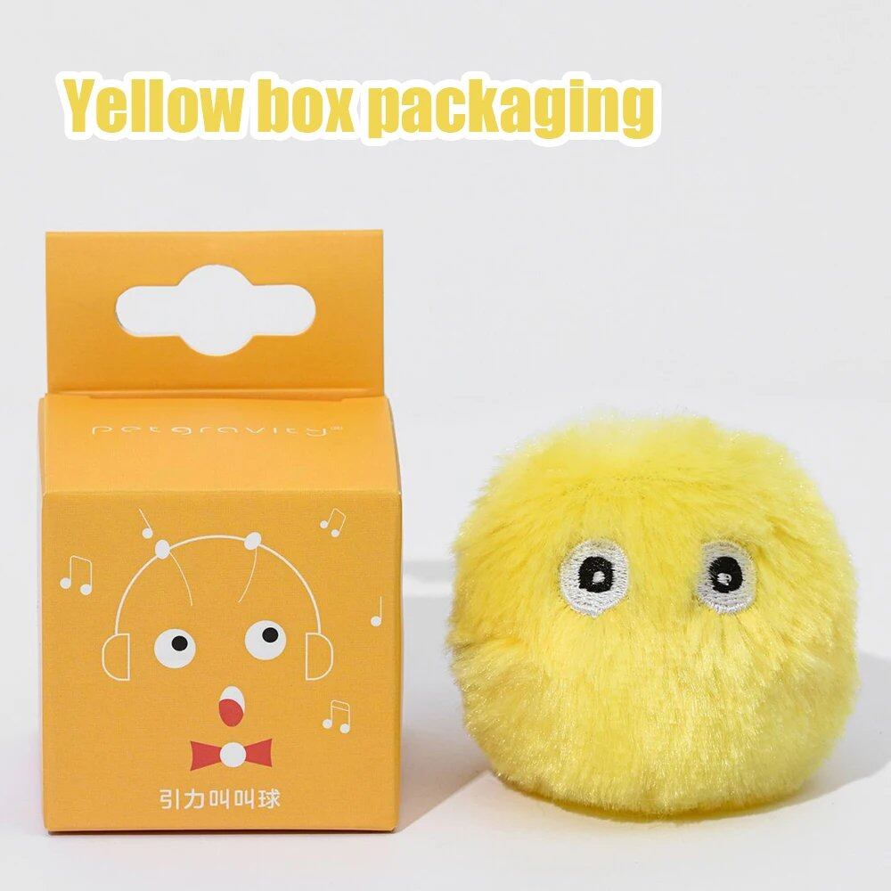 1/3-Piece Interactive Ball, Smart Cat and Dog Toy, Plush Toy with Electric Catnip, Training Toy for Kittens, Touch Sound, Pet Supplies, Squeaky Ball, Size: Small; Color: Parallel Import