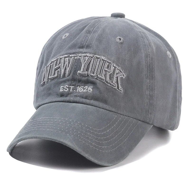 2025 New York Washed Cotton Cap for Men and Women, Snapback Cap, Baseball Cap, Sun Hat, Newsboy Cap, Dad Hat, Outdoor Cap, Parallel Import