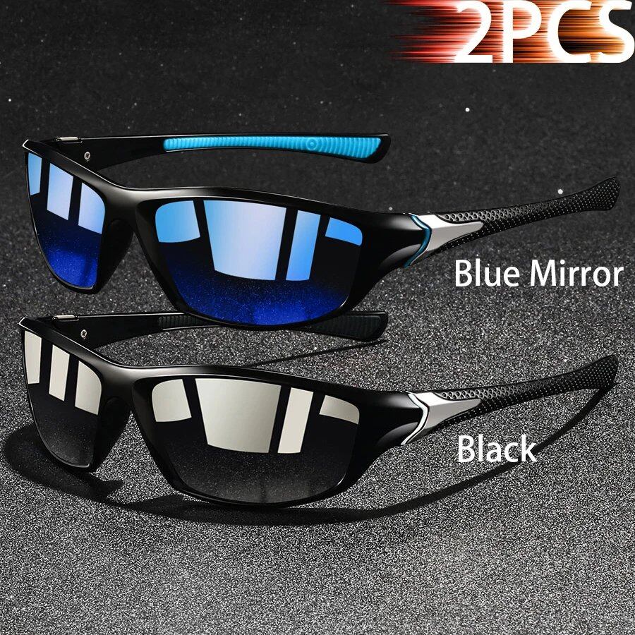 Set of 1, 2, or 3 Retro Sports Sunglasses for Men and Women, Ideal for Fishing, Running, Cycling, Climbing, and Outdoor Sports, UV400 Protection, Anti-Glare Lens Color: Parallel Import