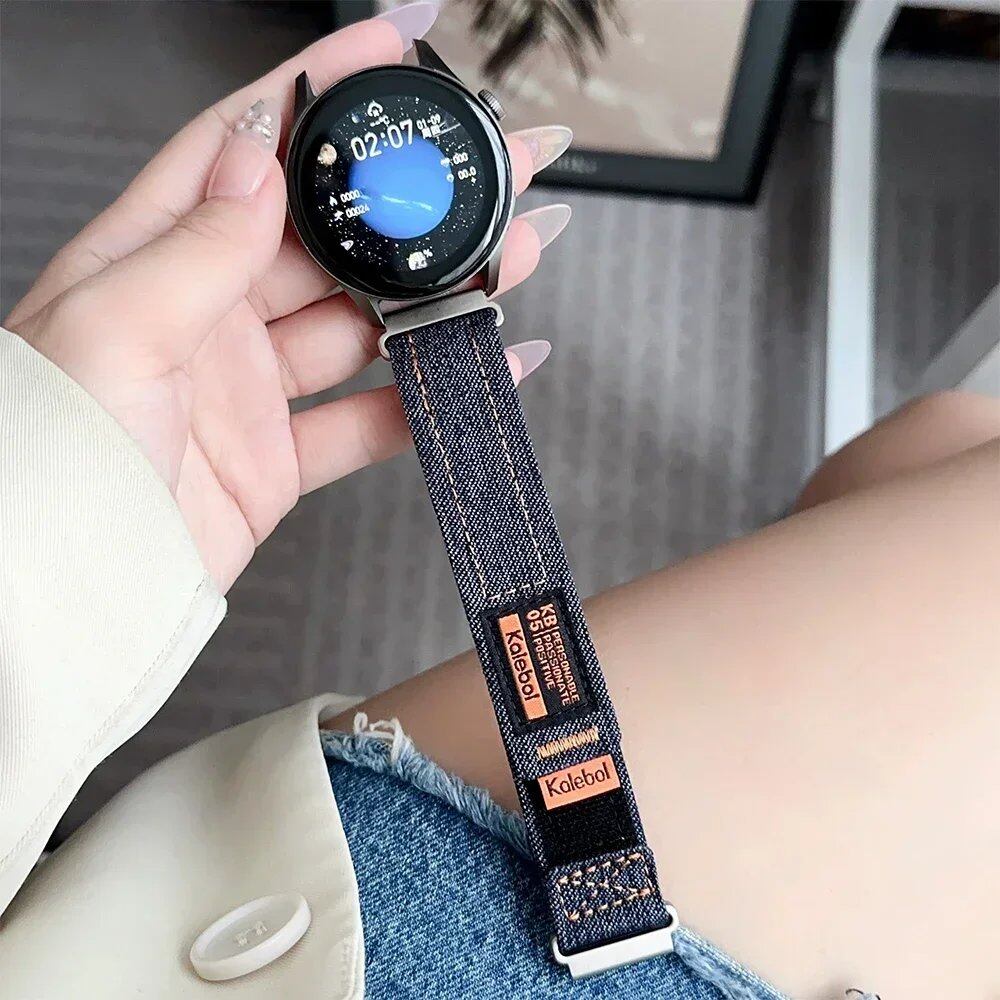 18mm, 20mm, and 22mm Denim Slim Bands for Huawei Watch 4/4Pro/GT 4 (41mm/46mm)
Women's Loop Strap Bracelet for Samsung Galaxy 6/5/4 (44mm/40mm) Band Color: Parallel Import