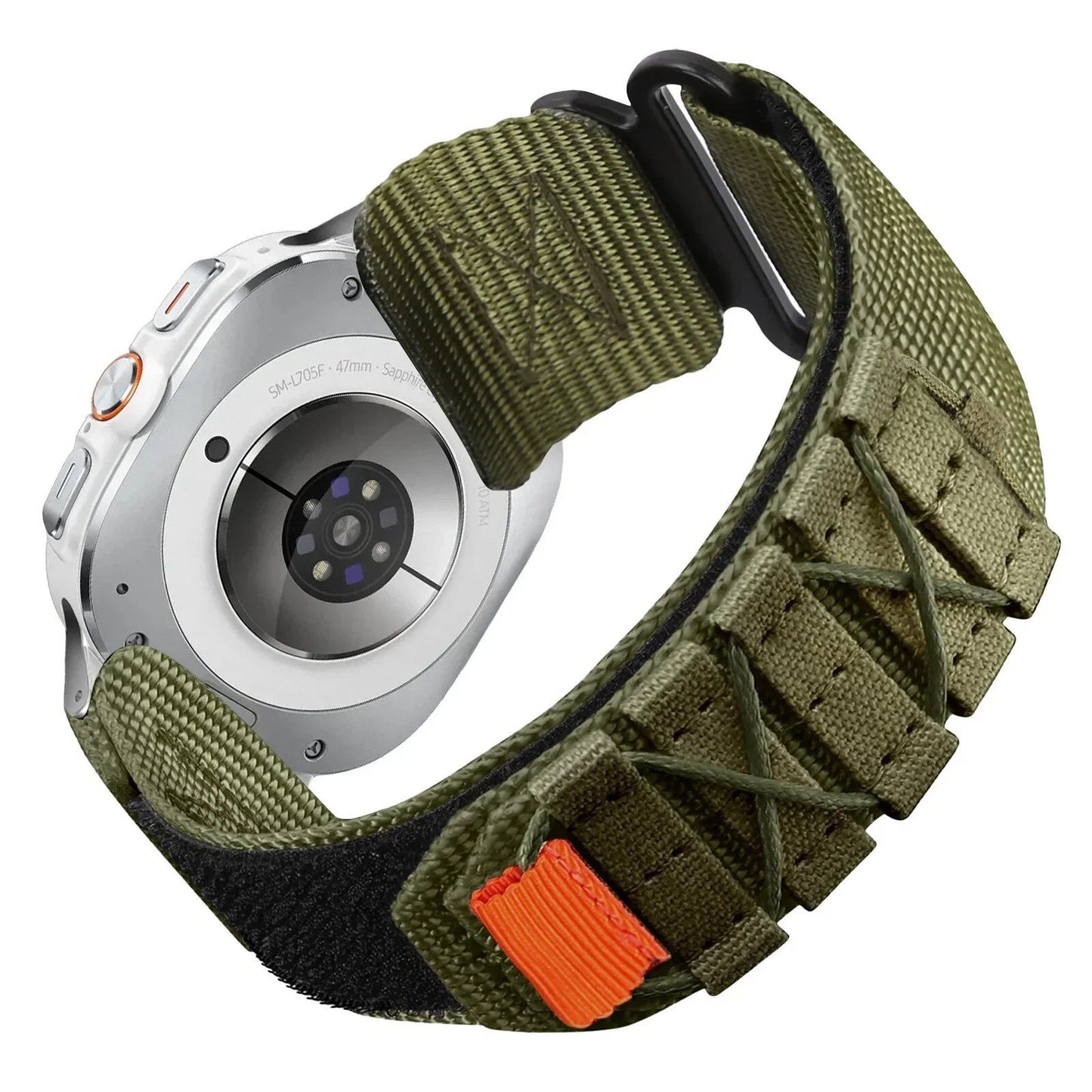 Non-Gap Nylon Strap, Quick Fit Band, Sport Bracelet for Samsung Galaxy Watch 7 Ultra (47mm) - Size: ; Band Width: Galaxy Watch 7 Ultra; Parallel Import