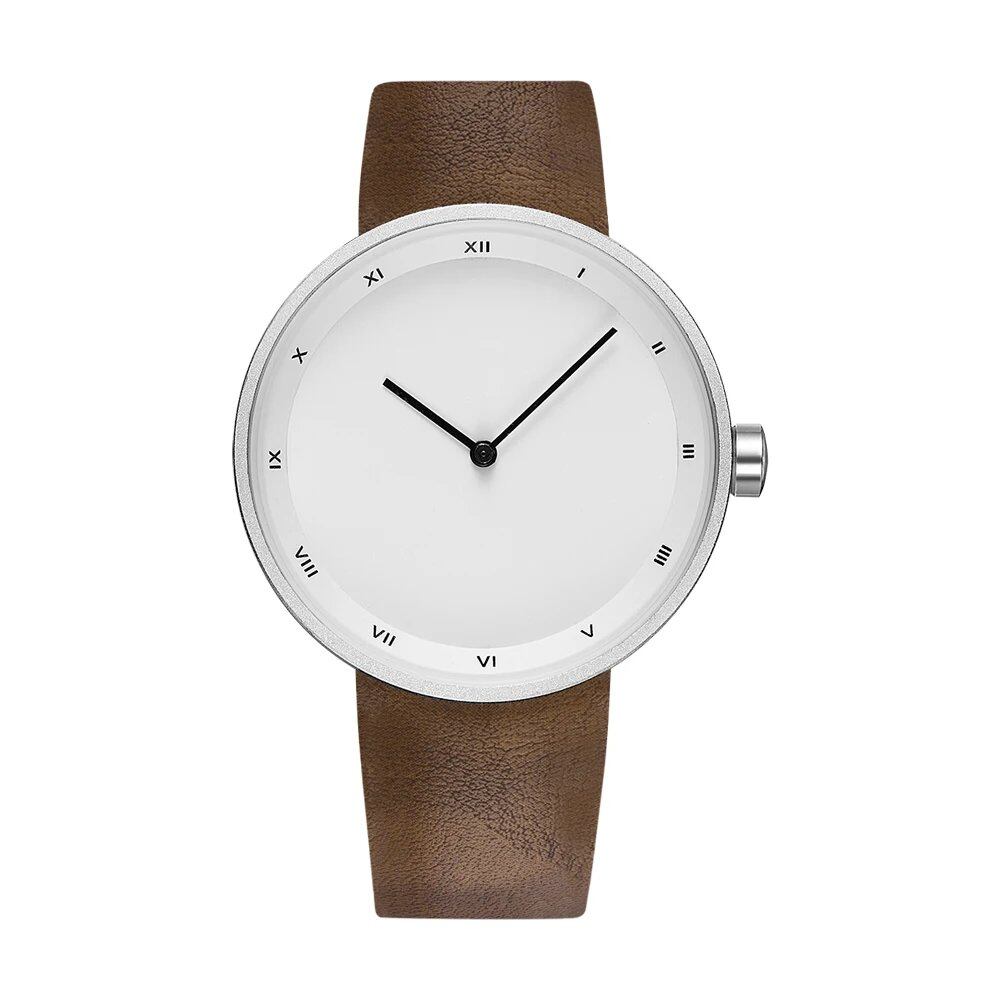 Yazore Men's Minimalist Two-Hand Watch with Inner Shade, Roman Numerals, Quartz Movement, Waterproof, Student-Grade. Color: ; Ships from: Parallel Import