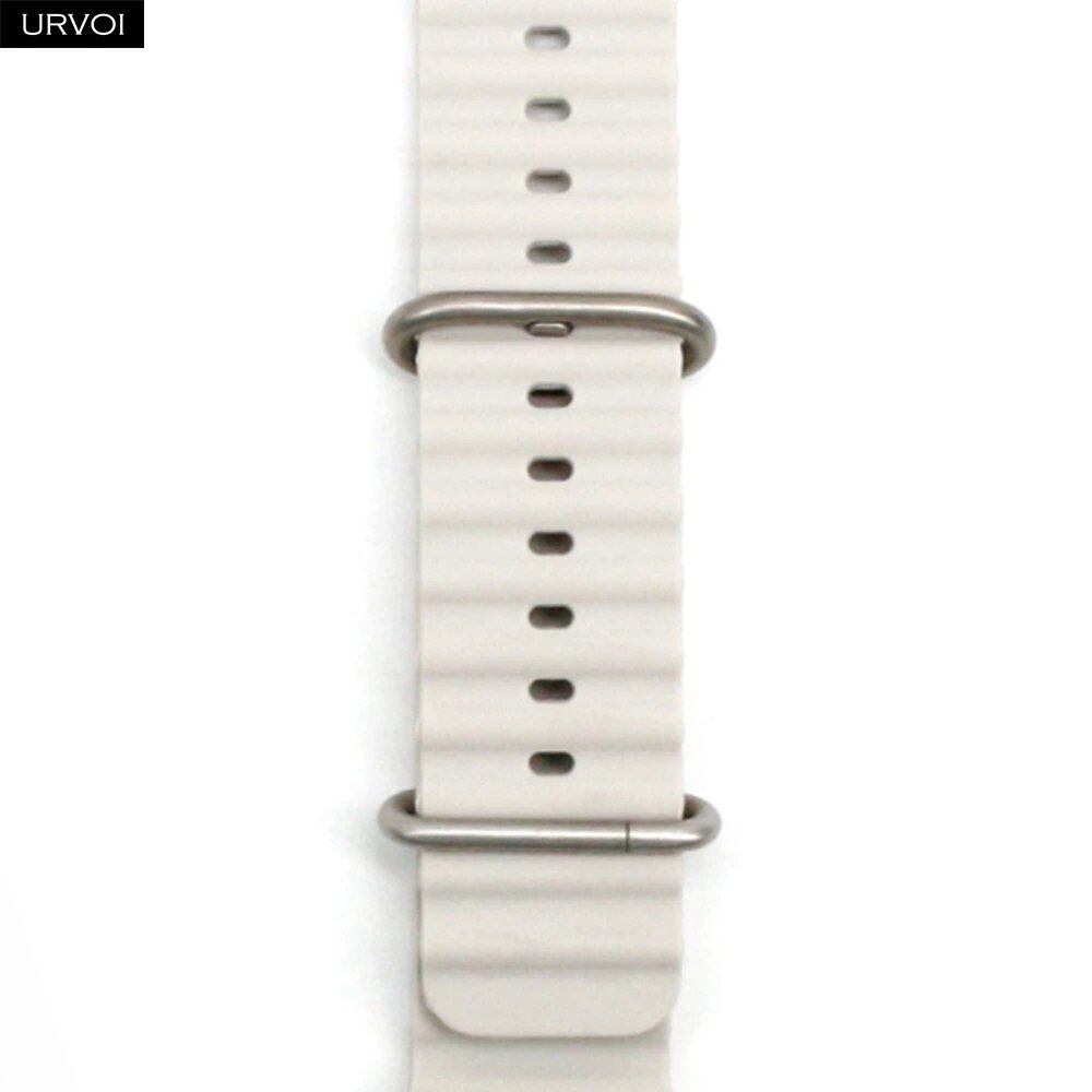 URVOI アップルウォッチ Ultra 2 対応 バンド シリーズ 10/9/8/7/6/SE/5/4/3/2/1 用 シリコーンストラップ iWatch スポーツ オーシャンバンド 42mm/44mm/45mm/46mm/49mm サイズ:Apple Watch対応;バンドカラー:;バンド幅:42mm 44mm 45mm 49mm 並行輸入品