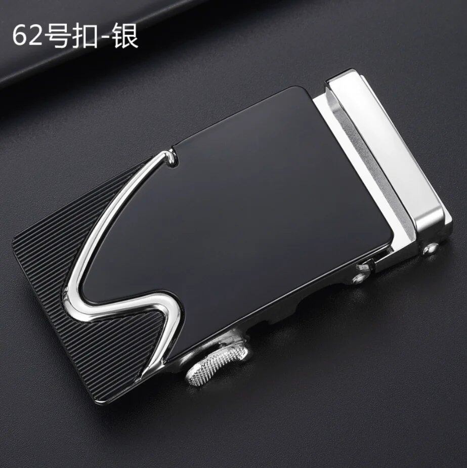 New Men's Alloy Automatic Buckle Belt, High-Quality Gold Buckle, Business Casual, 3.5cm Wide (Compatible with our belts), Parallel Import
