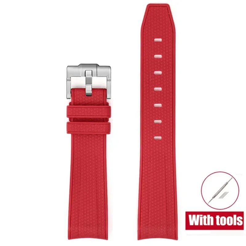 20mm Diving Strap with Curved Ends for Omega and Swatch Moonwatch, Silicone Rubber, Compatible with Rolex, Men's and Women's, Band Color: 20mm; Band Width: 20mm, Parallel Import