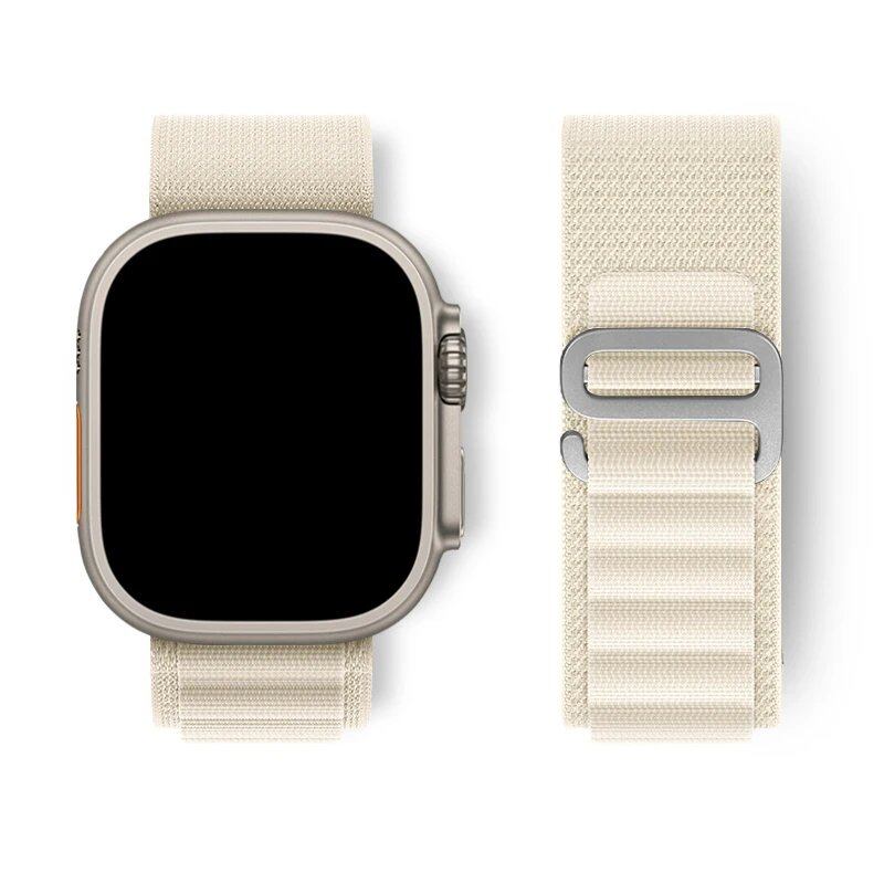 Apple Watch Ultra用アルパインループストラップ 49mm 45mm 46mm 44mm 41mm 42mm 40mm対応 ナイロンブレスレット シリーズ10/9/8/7/SE/6/5/4/3対応 サイズ: 並行輸入品