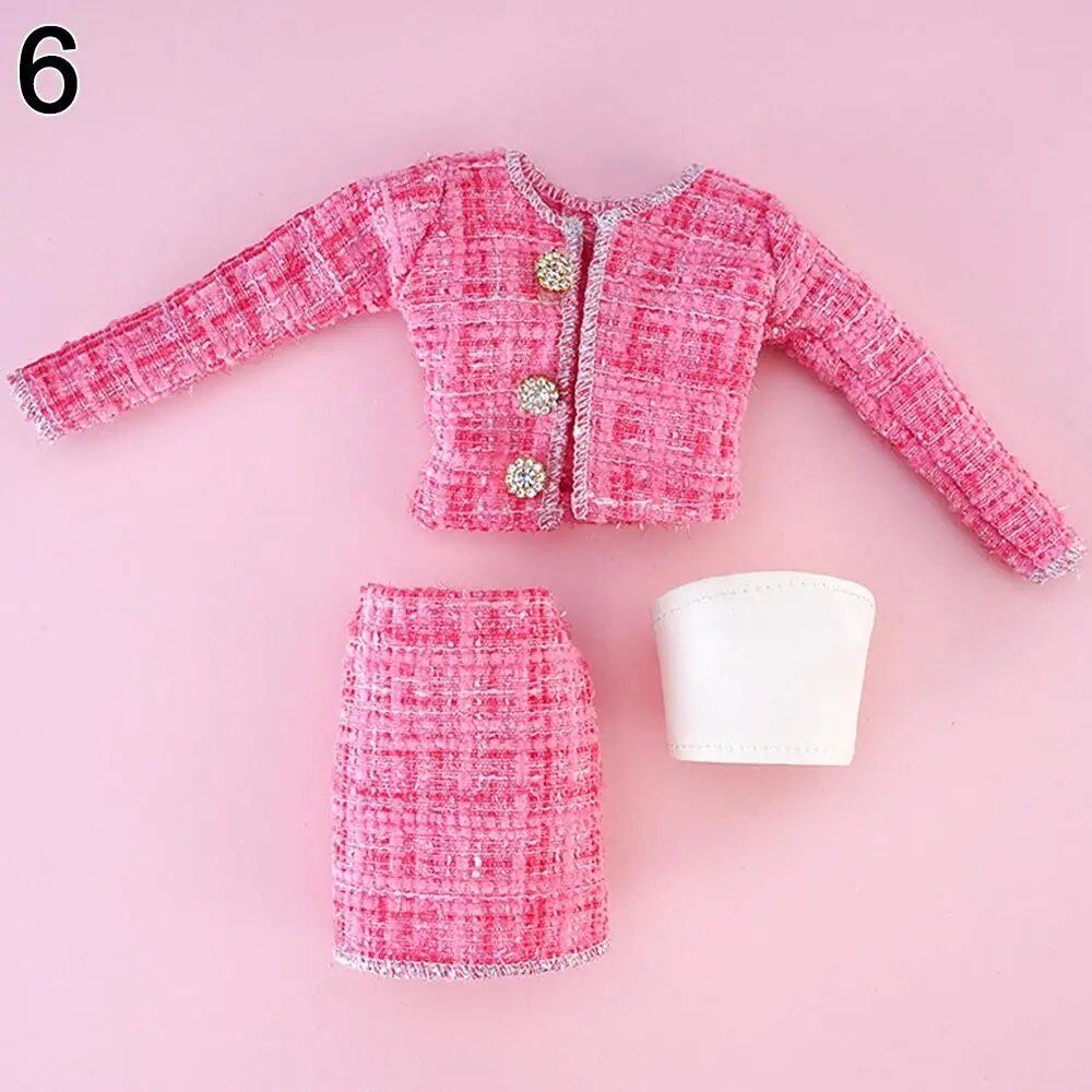 1/6 Doll Fashion Casual Wear Winter Clothes Elegant Coat Skirt Handmade for Girl Dolls 29-32cm Doll Clothes Accessories Parallel Import