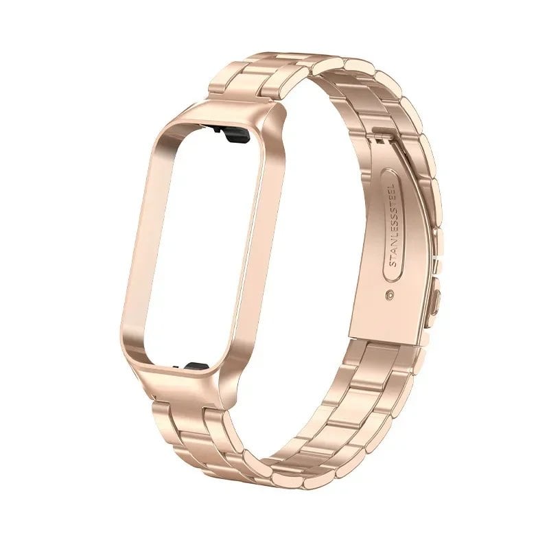 Stainless Steel Metal Strap for Xiaomi Mi Band 8 Active - Metal Wristband Compatible with Smart Band 8 Active, Band Color: Parallel Import