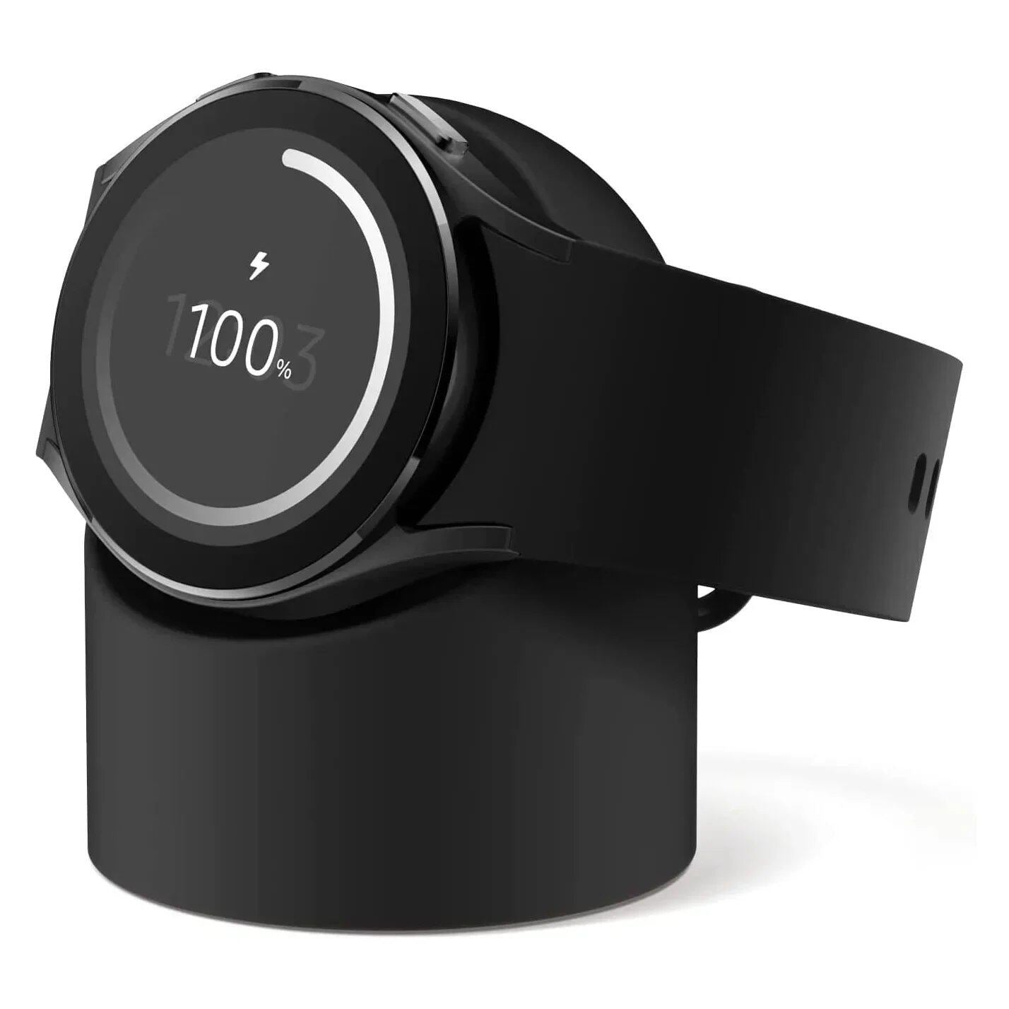 Silicone Charging Stand and Storage Stand for Samsung Galaxy Watch 7/6/5/4 (40mm, 44mm, 5 Pro, 45mm, Watch 4 Classic, 47mm, 46mm, 43mm, 42mm) Band Color: Parallel Import