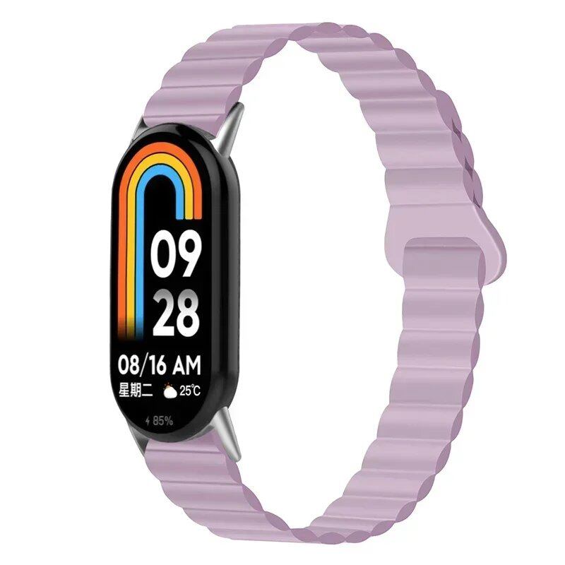 "Xiaomi Mi Band 8/9 Silicone Magnetic Strap, Sports Wristband, Accessory, Bracelet with Watch Case" Band Color: Parallel Import