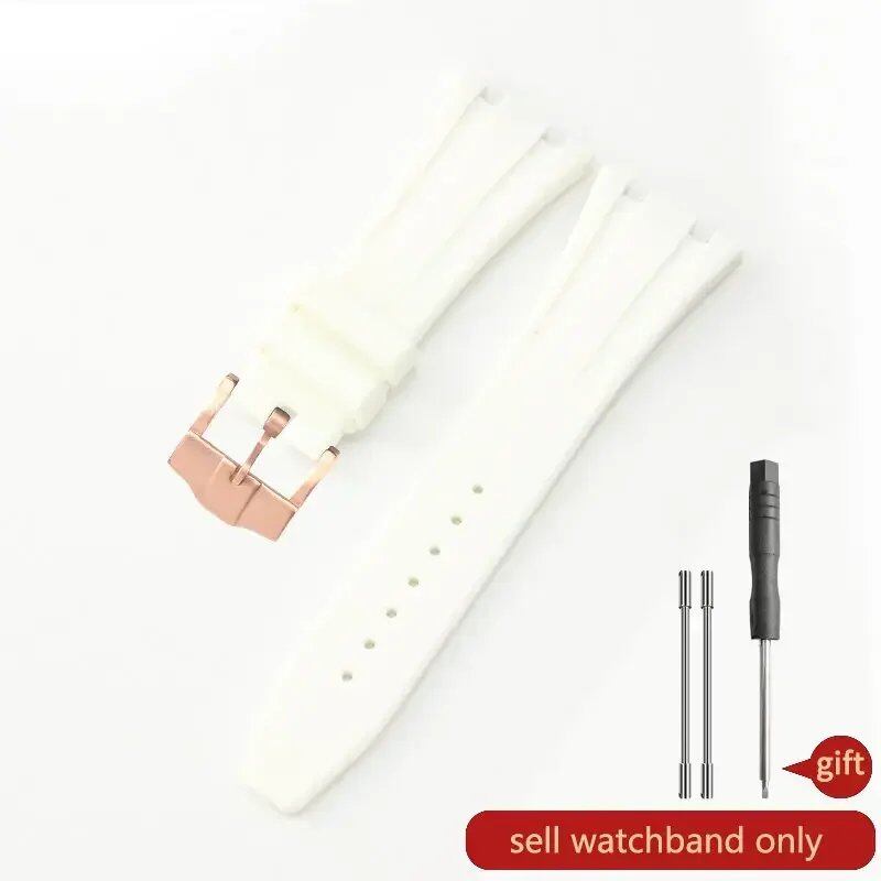 Seiko Waterproof Rubber Silicone Watch Strap for AP Royal Oak 15400/26331/15500, Orange, Green, and Blue, 27mm Watch Band, Size: 26mm; Band Color: Parallel Import