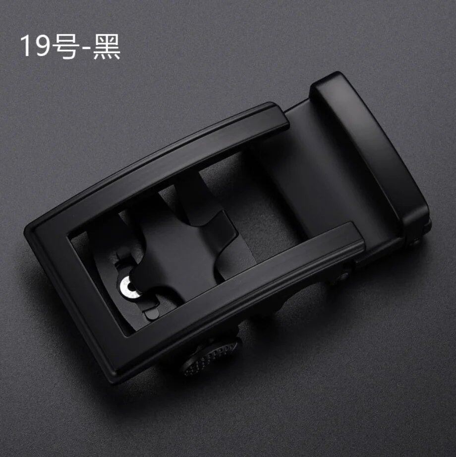 New Men's Alloy Automatic Buckle Belt, High-Quality Gold Buckle, Business Casual, 3.5cm Wide (Compatible with our belts), Parallel Import