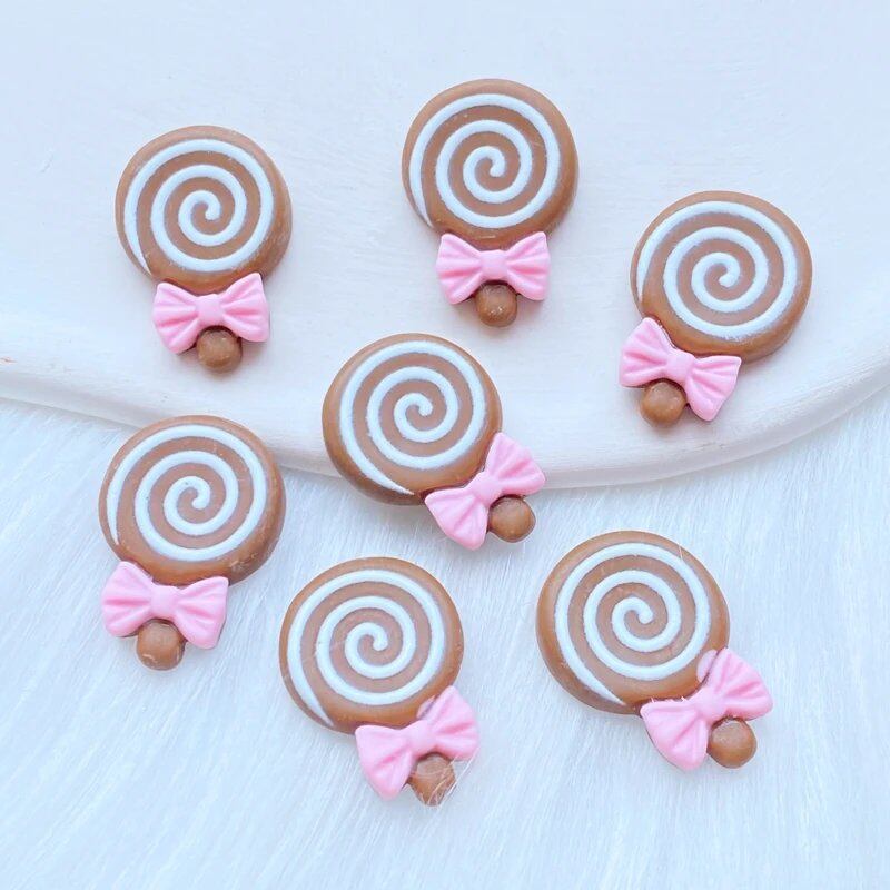 Pack of 10/20 New Resin Mini Candy/Lollipop Series Flatback Cabochons for Scrapbooking, DIY Jewelry, Crafts, and Decoration. Size: Parallel Import.