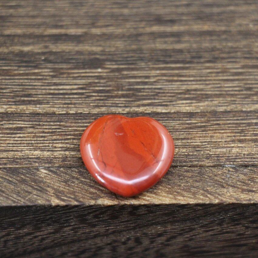 20mm Puff Heart Crystal Palm Energy Stone Pendant by MKING, Reiki Healing, Quartz, Meditation, Pocket Gemstone, Spiritual Flake, Gift, Parallel Import