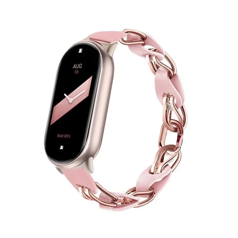 Original Stainless Steel Strap for Xiaomi Mi Band 9 - Fashionable Metal Bracelet for Mi Band 8/NFC Compatible Quick Release Replacement Band, Band Color: Parallel Import