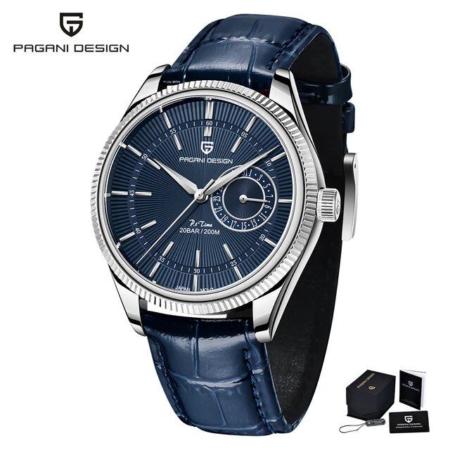 New Pagani Design Top Brand Men's Quartz Watch with Sapphire Crystal, 40mm, Automatic, Waterproof, Sports Watch, L'Erohonbre, Color: Parallel Import