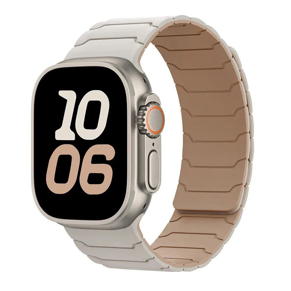 Magnetic Strap Band for Apple Watch Ultra 2, 49mm, 45mm, 44mm, 40mm, 42mm, 46mm, 41mm, 38mm, Compatible with iWatch Series 10, SE, 9, 8, 7, and 10 (Imported)