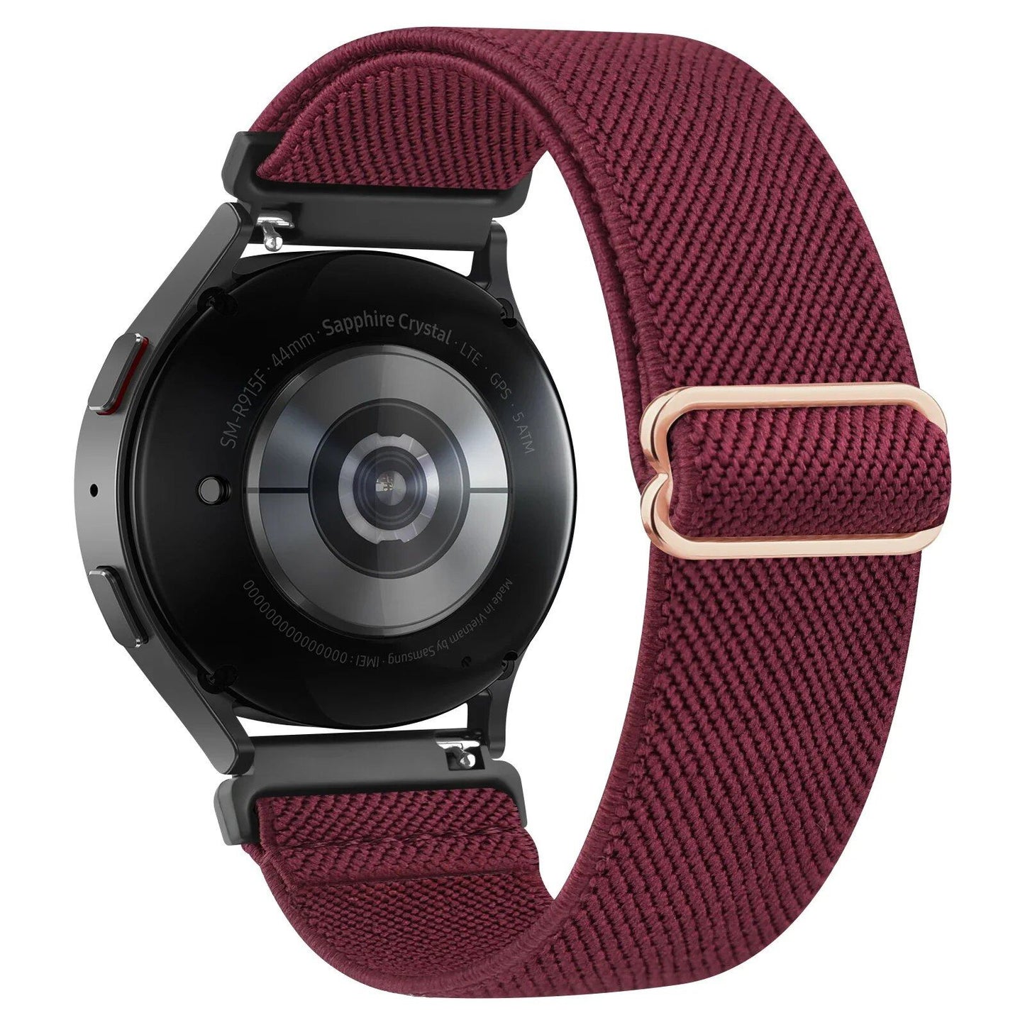 Stretchable Nylon Strap for Samsung Galaxy Watch 7/6/5/4/4 Classic/5 Pro/6 Classic/Active 2/Watch 3 (40mm/44mm/42mm/46mm/47mm/41mm) Band Color: 20mm Band Width (Parallel Import)
