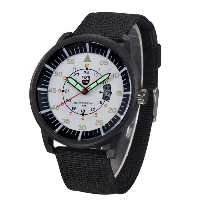 XINEW Men's Watch, 2024 New Arrival, Nylon Band, Simple Sport Quartz Movement, Date Function, Fashion Gift for Men; Customizable: Yes; Ships from: Parallel Import