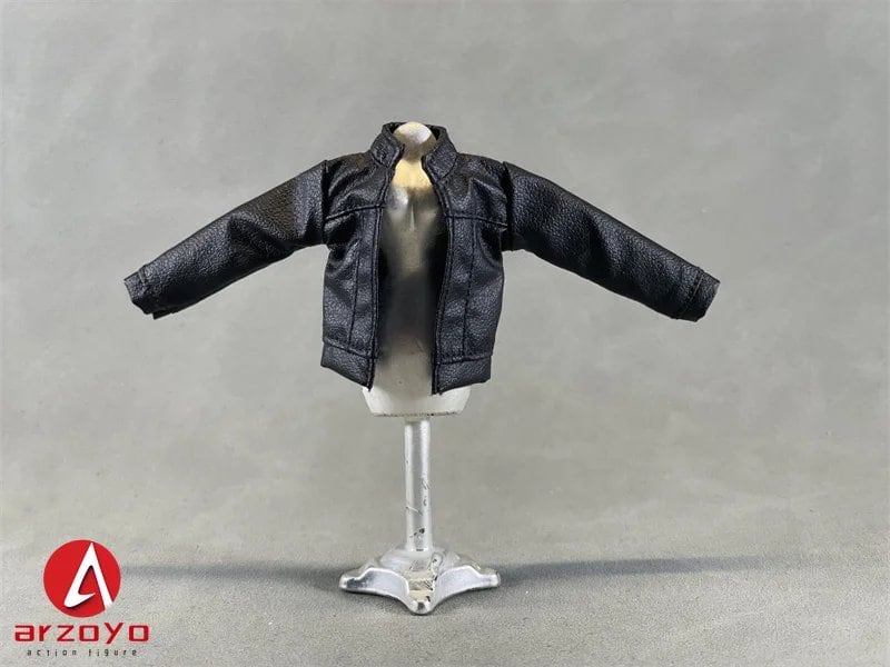 1/12 Scale Leather Jacket & Cargo Pants Outfit Model for 6-Inch Snailshell Romankey Female Soldier Action Figure Body Doll (Parallel Import)