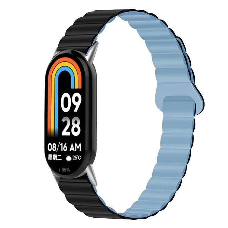 "Xiaomi Mi Band 8/9 Silicone Magnetic Strap, Sports Wristband, Accessory, Bracelet with Watch Case" Band Color: Parallel Import