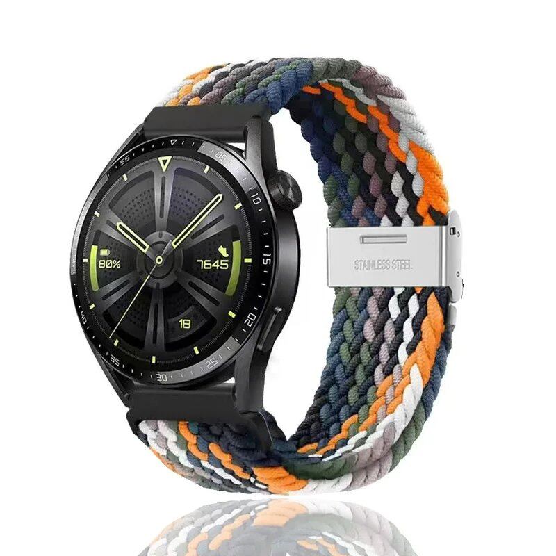 Garmin Venu/Sq/Sq 2/Venu 2 Plus/Venu 3S/Forerunner 945/Approach S62/Fenix 6対応 18/20/22mm クイックリリース ブレイデッド ストラップ サイズ: 並行輸入品