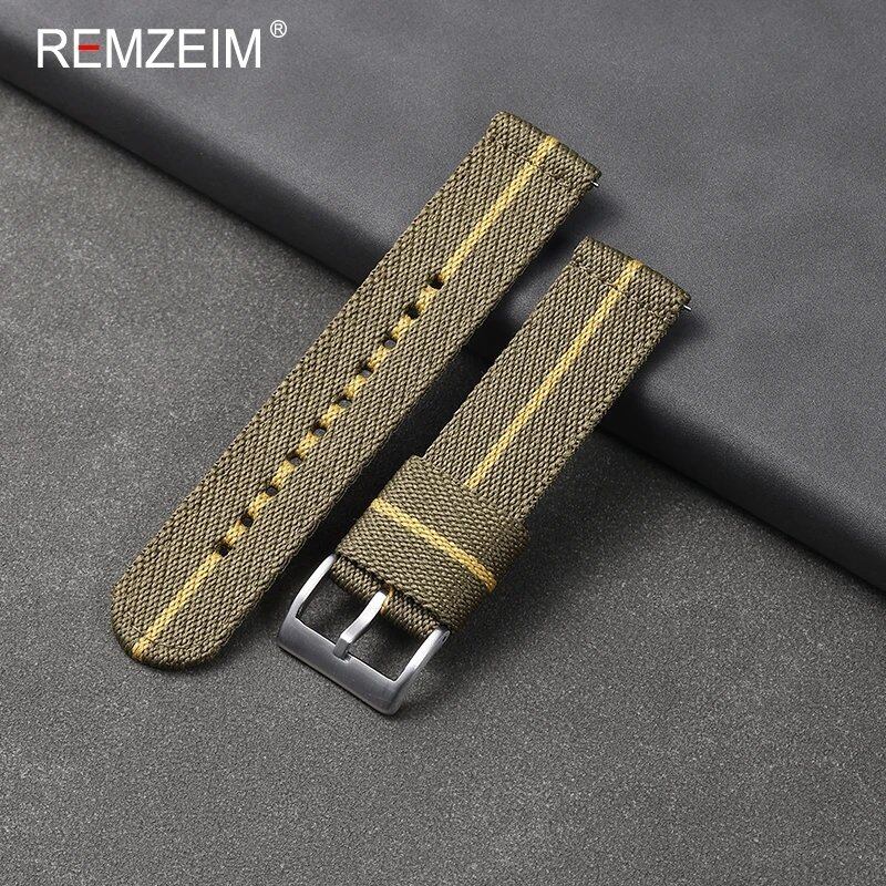ダブルセクション ナイロン カラーブロック ストラップ メンズ レディース 快適 ウォッチバンド 20mm 22mm 時計ベルト アクセサリー バンドカラー:mm 並行輸入品