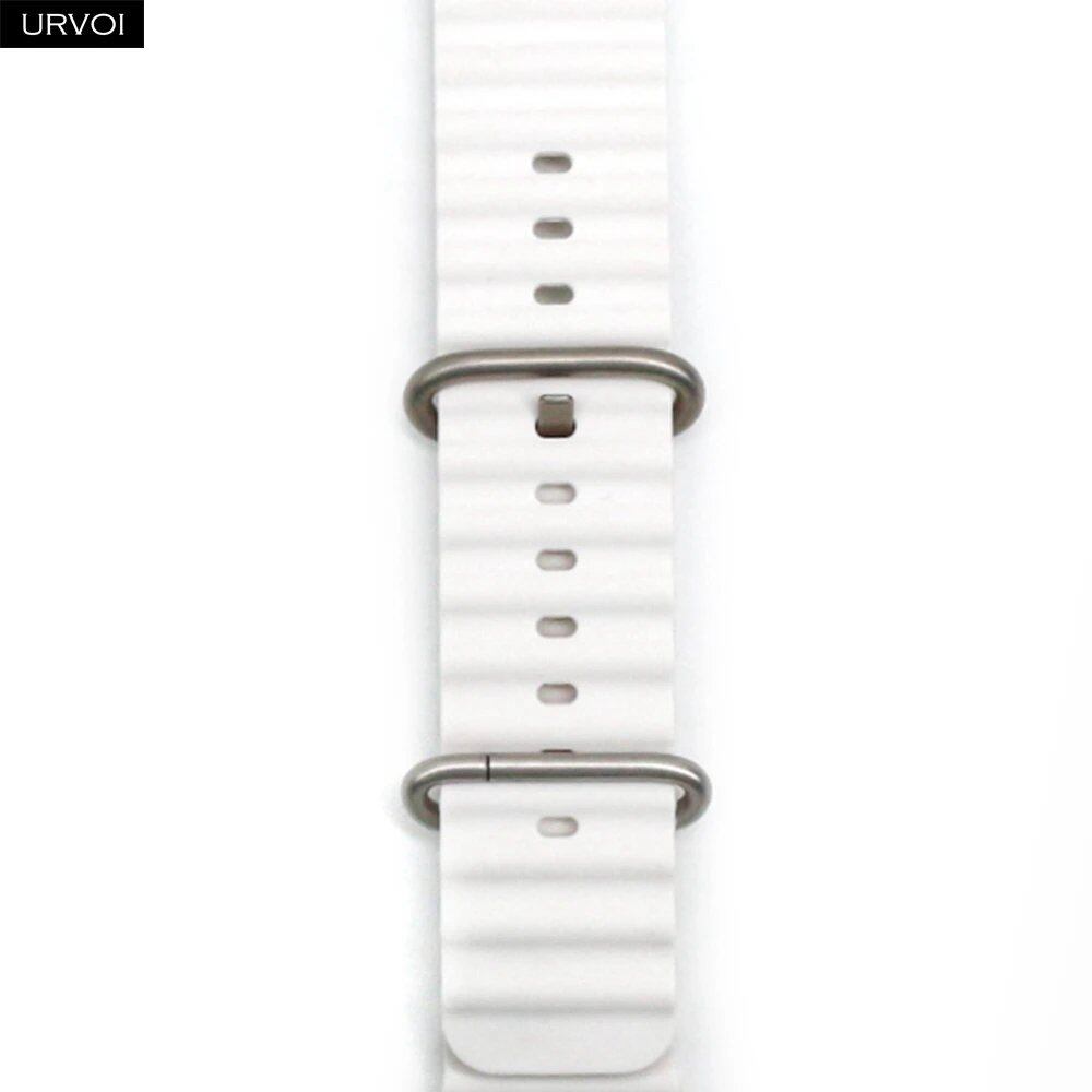 URVOI アップルウォッチ Ultra 2 対応 バンド シリーズ 10/9/8/7/6/SE/5/4/3/2/1 用 シリコーンストラップ iWatch スポーツ オーシャンバンド 42mm/44mm/45mm/46mm/49mm サイズ:Apple Watch対応;バンドカラー:;バンド幅:42mm 44mm 45mm 49mm 並行輸入品