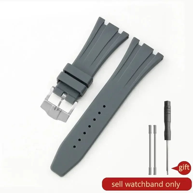 Seiko Waterproof Rubber Silicone Watch Strap for AP Royal Oak 15400/26331/15500, Orange, Green, and Blue, 27mm Watch Band, Size: 26mm; Band Color: Parallel Import